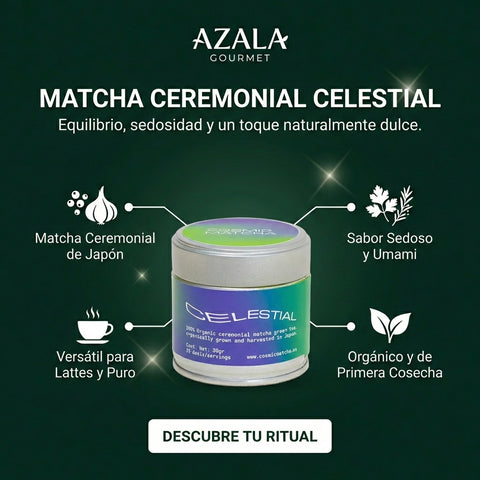 Matcha ceremonial Celestial - perfil dulce y sedoso