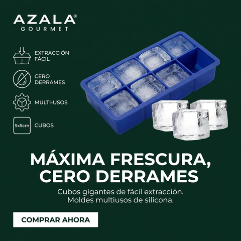 Azala Home & Kitchen - XXL ice cube trays with lid 