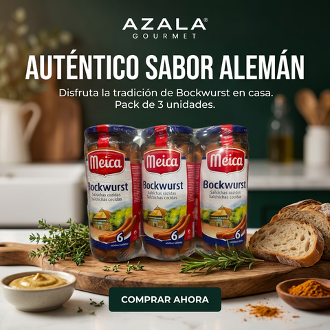 Pack Bockwurst Cooked Sausages - 3x530g - Meica 