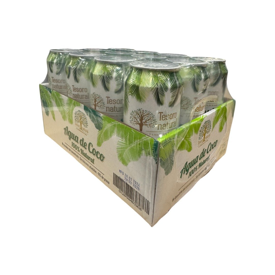 Agua de coco 100% natural - 12x500ml - Tesoro Natural - AZALA GOURMET