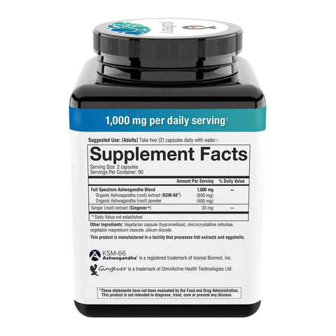 Ashwagandha 1000 mg con KSM-66® – 150 Youtheory
