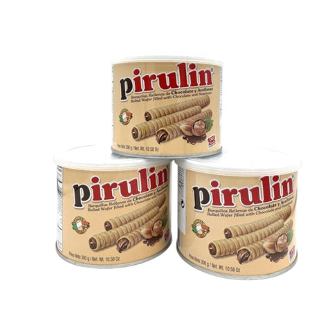 Barquillos con crema de avellana - 3 x 300g - Pirulin