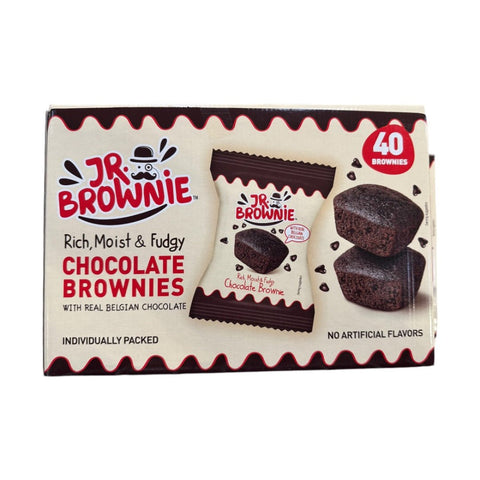 Brownie con Chocolate Belga - caja x 40 unidades (25g) - JR.BROWNIE - AZALA GOURMET