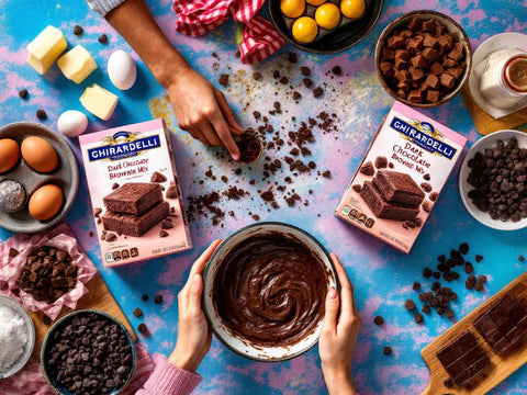 Dark Chocolate Brownie Mix - 4x556gr - Ghirardelli