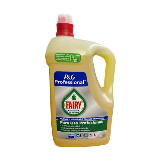 Fairy Limón Ultra Uso profesional concentrado mano de detergente para lavavajillas lavando con seguridad y calidad - 5 Litros - AZALA GOURMET