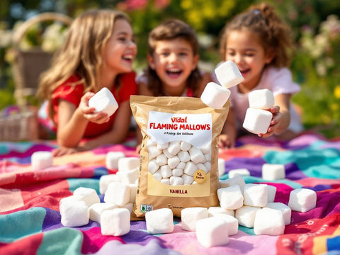 Flaming Mallows - 1 Kg. - Sabor vainilla. Color blanco. Bolsa - Vidal