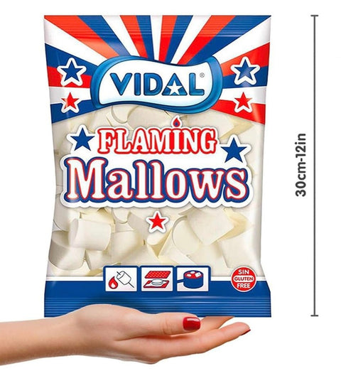 Flaming Mallows - 1 Kg. - Sabor vainilla. Color blanco. Bolsa - Vidal
