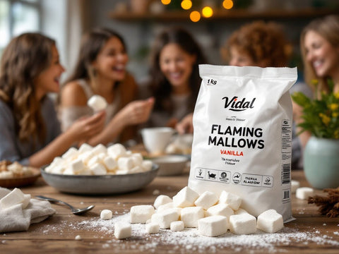 Flaming Mallows - 1 Kg. - Sabor vainilla. Color blanco. Bolsa - Vidal