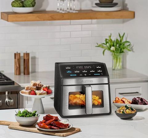 Freidora de aire digital Gourmia 7,6 L con luz y ventana