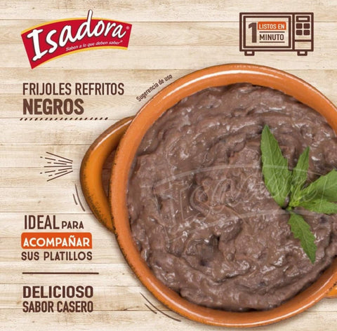 Frijoles negros refritos - 430g - Isadora
