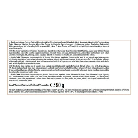 Galletas de proteína Double Choco Chip 24g de proteína 100% vegana- 12 x 90g - Weider