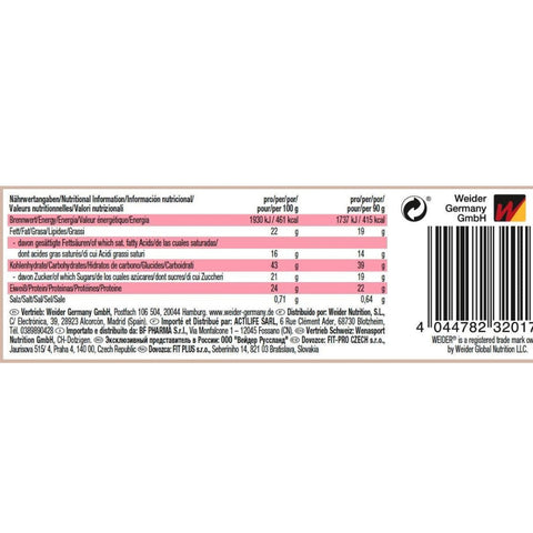 Galletas de proteína Double Choco Chip 24g de proteína 100% vegana- 12 x 90g - Weider