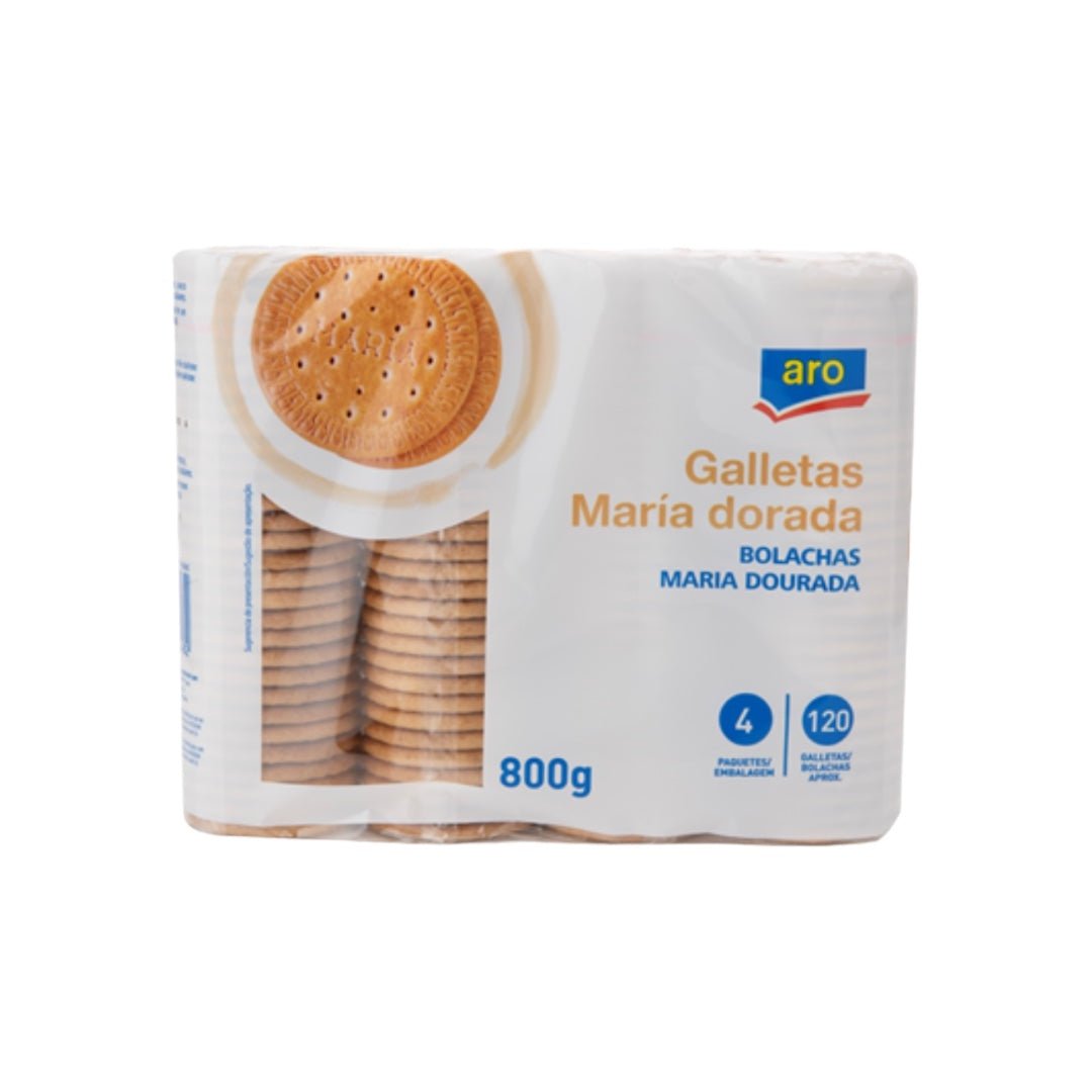 Galletas María dorada - 200 g x 4 paquetes (total 800 g) - ARO - AZALA GOURMET