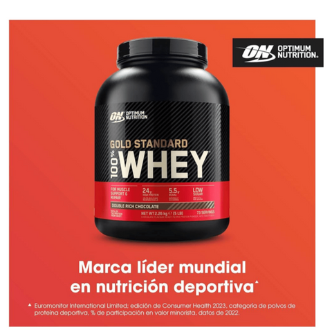 Gold Standard 100% proteina doble sabor a chocolate rico - 73 dosis - Optimum Nutrition