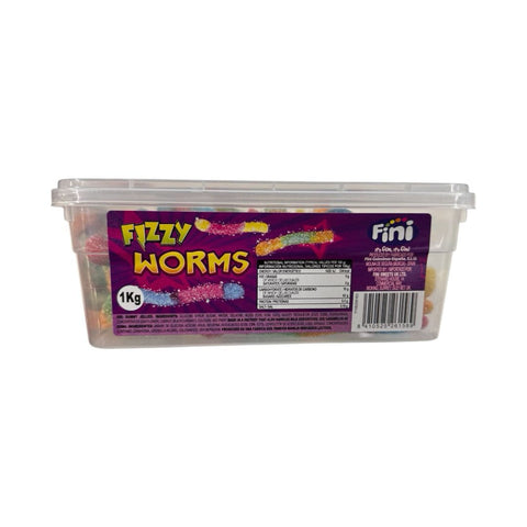 Gomitas Ácidas - 1kg - Fini Fizzy Worms - AZALA GOURMET