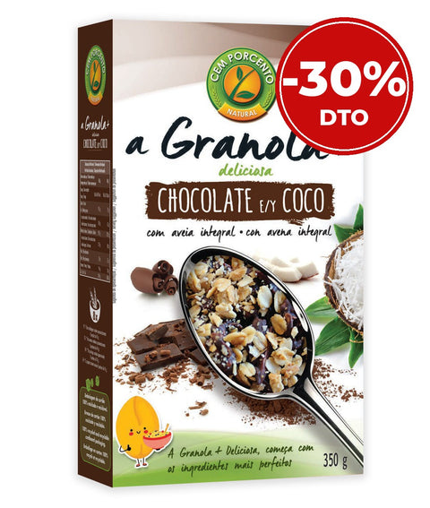 Granola Chocolate y Coco Cem Porcento - 30% de descuento