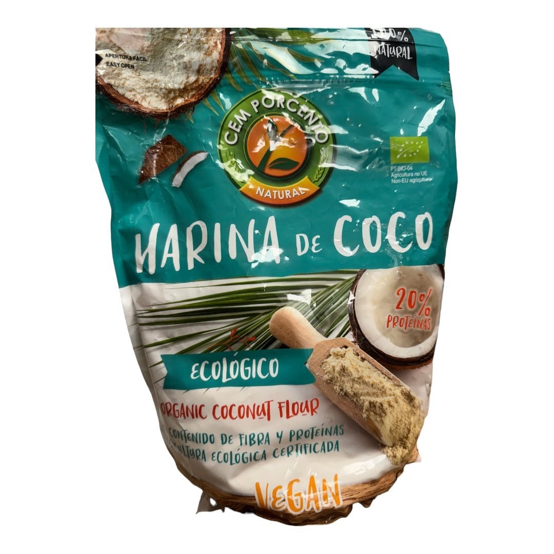 Harina de coco orgánica - Cem Porcento - 1Kg. - AZALA GOURMET