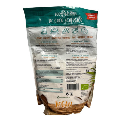 Harina de coco orgánica - Cem Porcento - 1Kg. - AZALA GOURMET