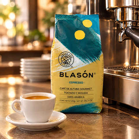 Café Blasón Espresso 1 kg con espresso
