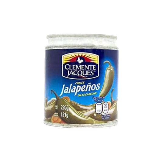 Jalapeños enteros en escabeche - 220g - Clemente Jacques - AZALA GOURMET