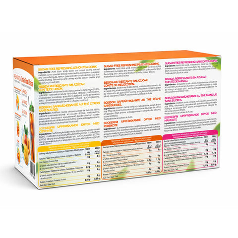 Castello Ice Tea – Pack 90 Sticks (Melocotón, Limón y Mango)