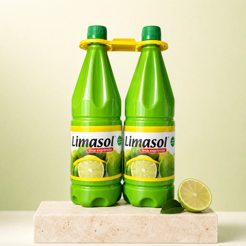 Limasol Lima Exprimida, Jugo de Lima Natural Concentrado, Pack de 2 Botellas x 1L
