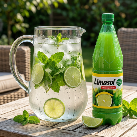 Limasol Lima Exprimida, Jugo de Lima Natural Concentrado, Pack de 2 Botellas x 1L