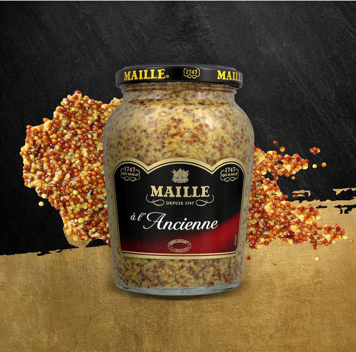 Maille à L'Ancienne Le Pot 360 g Moutarde - AZALA GOURMET