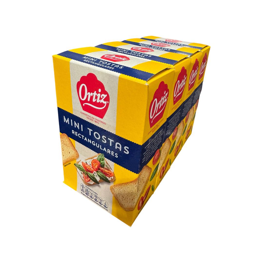 Mini Tostas Rectangulares - 30 Rebanadas 100gr - Ortiz - AZALA GOURMET