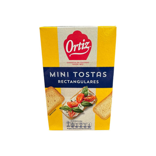 Mini Tostas Rectangulares - 30 Rebanadas 100gr - Ortiz - AZALA GOURMET