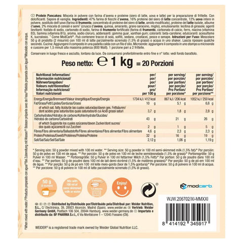 Panquecas de proteína - 1 kg ( UN KILO ) - Weider