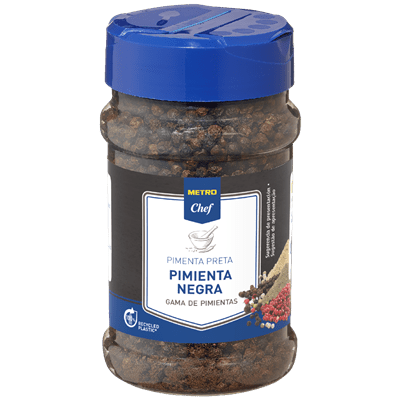 Pimienta negra grano - 500g - Metro Chef - AZALA GOURMET