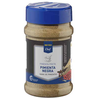 Pimienta negra grano - 500g - Metro Chef - AZALA GOURMET