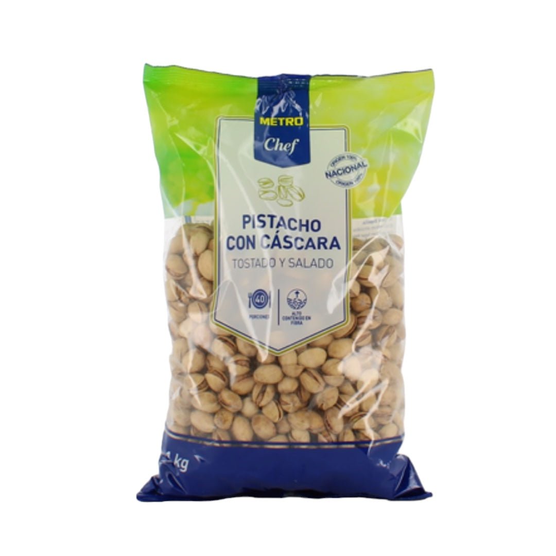 Pistacho tostado + sal - 1kg - Metro Chef - AZALA GOURMET