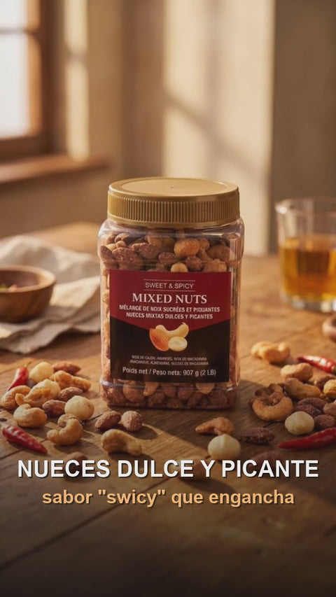 Nueces mixtas dulce y picante - reel de producto