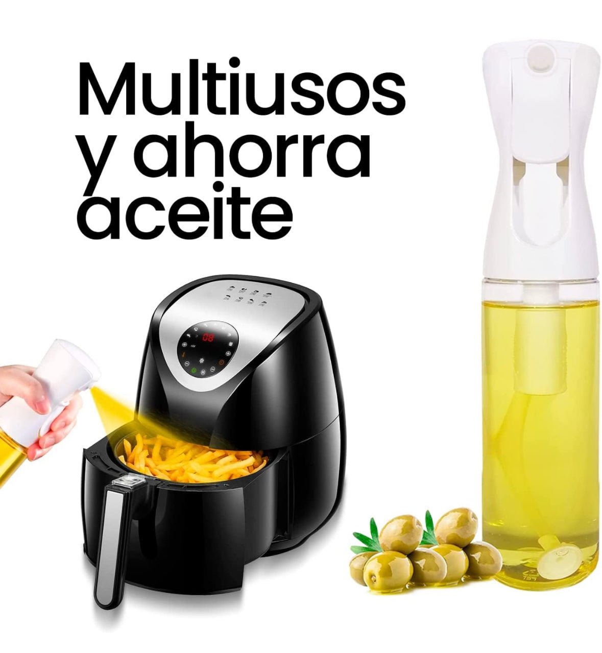 Pulverizador de aceite de oliva para freidoras de aire, spray de aceite de oliva para ensaladas, barbacoas. - AZALA GOURMET