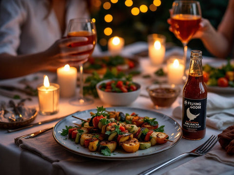 Salsa Sriracha Muy Picante Black Out Gluten Free Vegan - 455 ml - Flying Goose