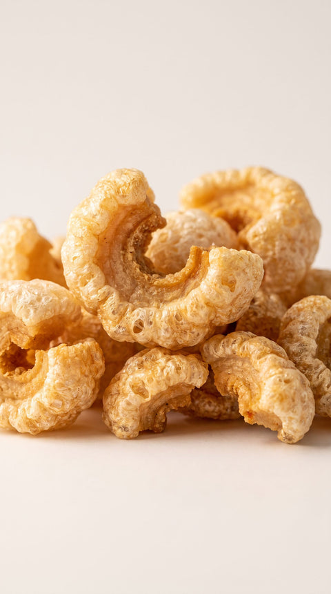 Macro de torreznillos crujientes fritos