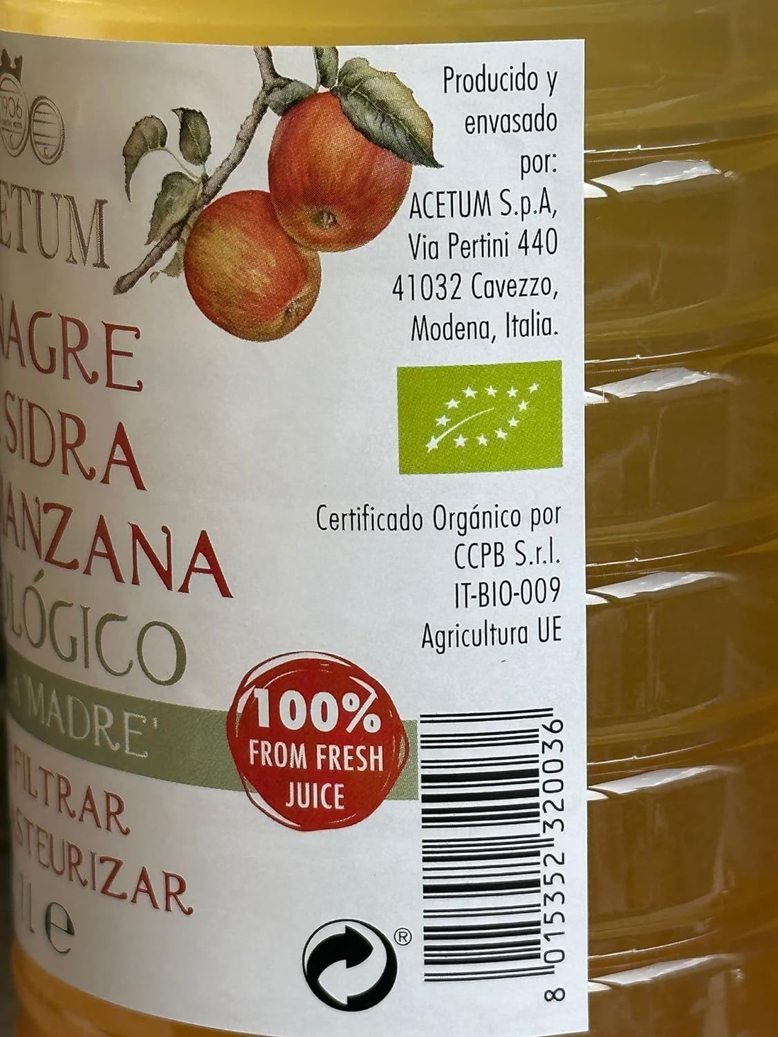 Vinagre Sidra de Manzana Madre 2x1 - Acetum - AZALA GOURMET