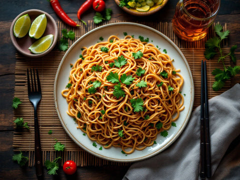 Yakisoba – Pack 10x110gr - Sabor a Pollo y Cacahuate -  Noodle Master